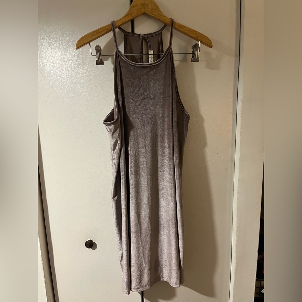 Lavender Velvet Mini Dress